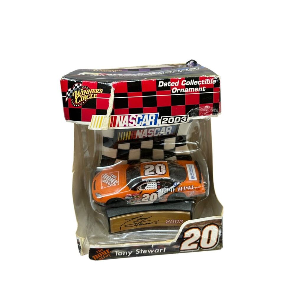 2003 Nascar Dated Collectible Ornament "20" Tony Stewart Home Depot